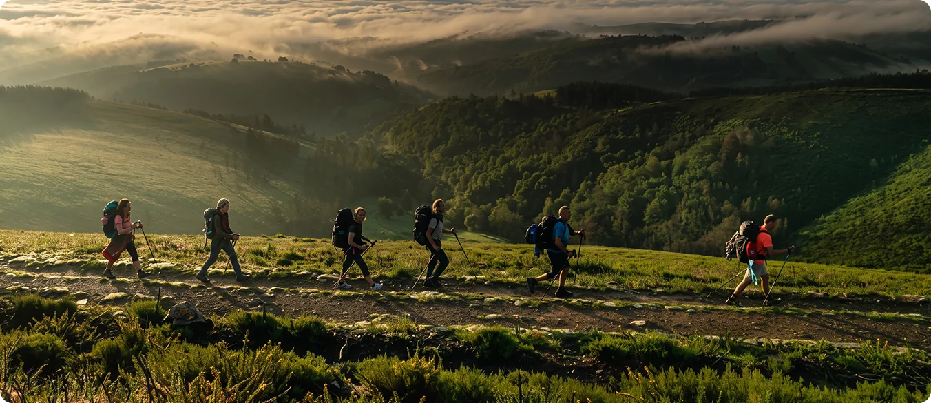 Walk with purpose. Return with perspective.
